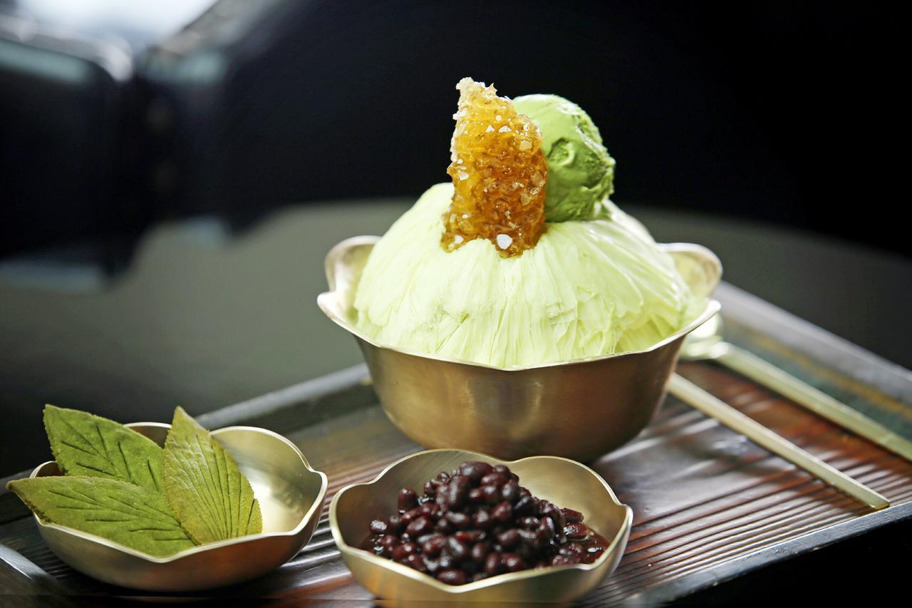 Kensington Jeju Hotel Exteriér fotografie Bingsu with green tea ice cream